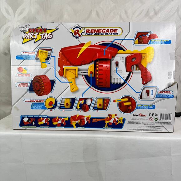 Ryan's World Foam Dart Tag Renegade Rapid Fire Barrel Blaster - Picture 6 of 7